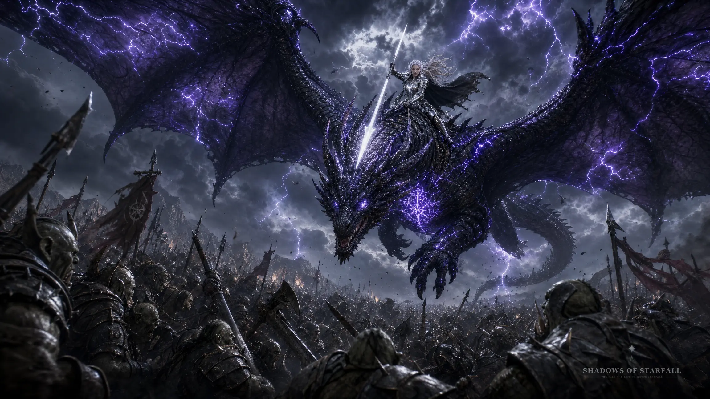 Althaea Silberstrahl mit ihrem Drachen Eldrinath, zu Lebzeiten